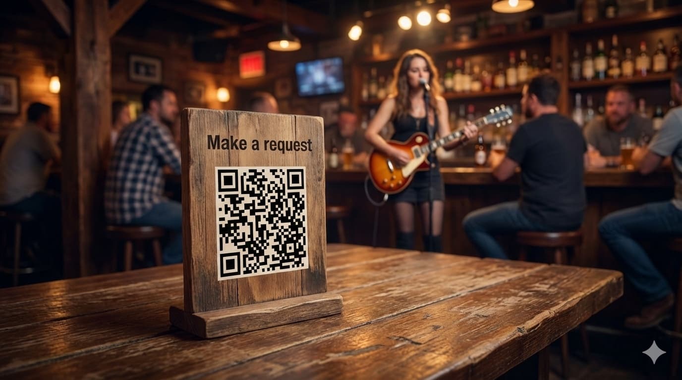 Musician performing live